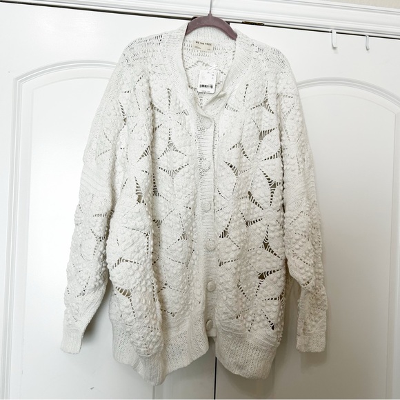 NWT Free People Prima Open Knit Cardigan - Picture 3 of 5